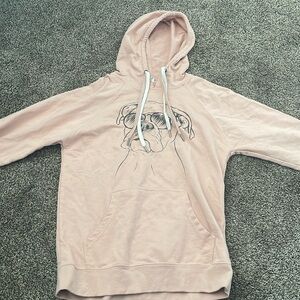 Dog with sunglasses hoodie